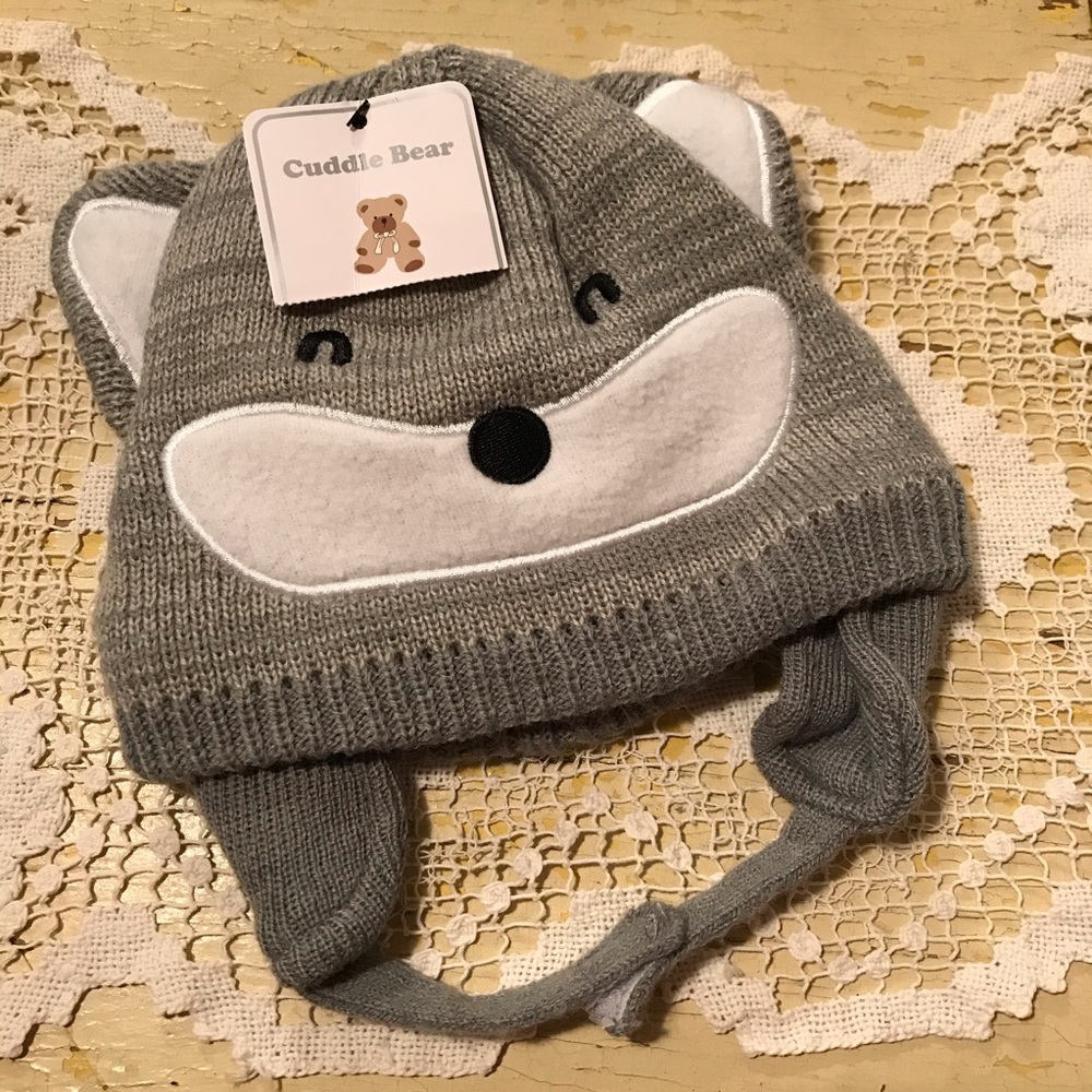 Cuddle Bear Hat & Mittens 0-9 Months